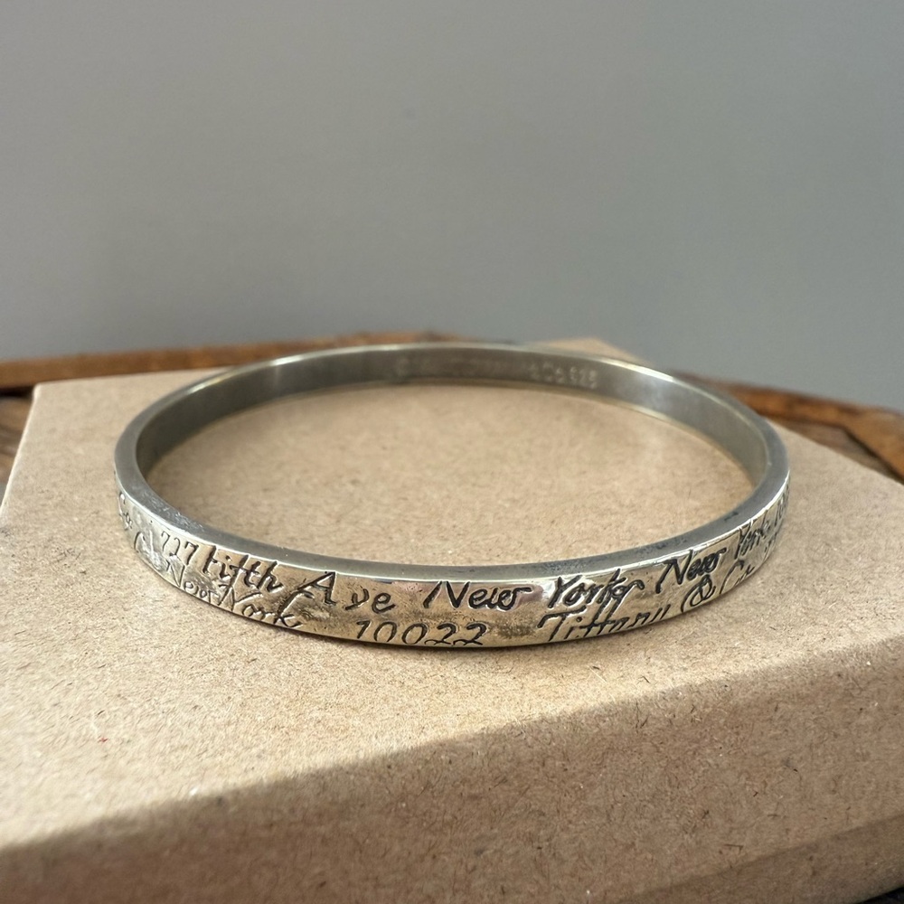 Tiffany & Co. Silver Engraved 1997 bangle bracelet